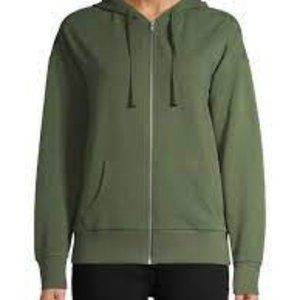 Time and Tru Women's Zip Up Hoodie Green XXXL